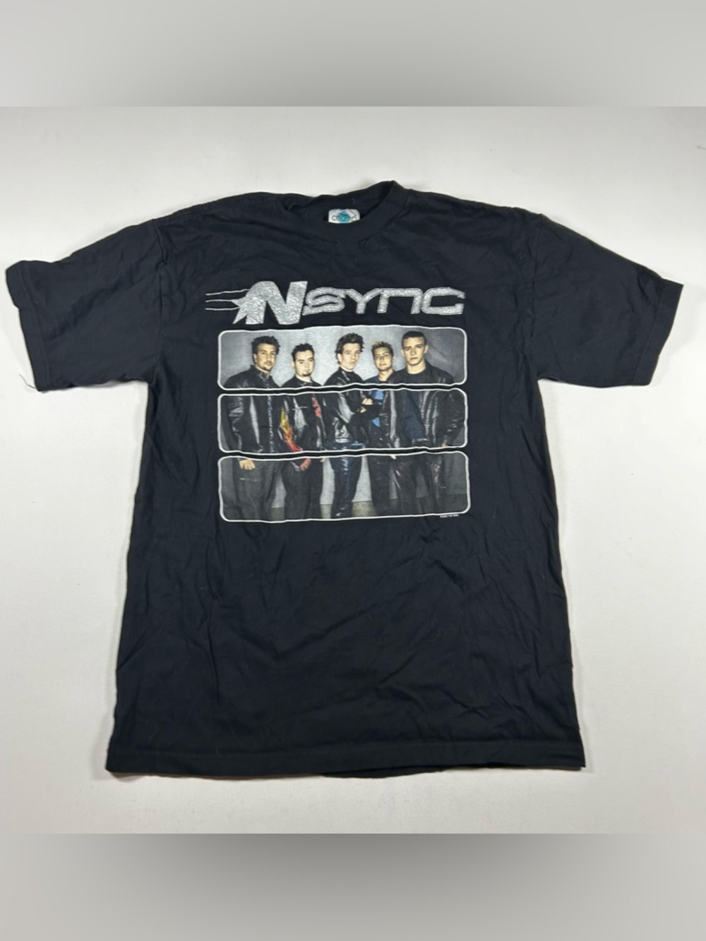 Vintage 2001 Nsync Band Black Shirt Tour Pop Y2K Men’s Large Justin Timberlake